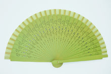 Lade das Bild in den Galerie-Viewer, Spanische Handgefertigte Fächer Handfächer günstig kaufen Shop Modern grün