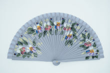 Lade das Bild in den Galerie-Viewer, Spanische Handgefertigte Fächer Handfächer günstig kaufen Shop Modern blau Blumen