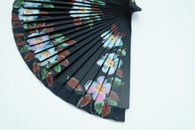 Lade das Bild in den Galerie-Viewer, Spanische Handgefertigte Fächer Handfächer günstig kaufen Shop Modern blau Blumen