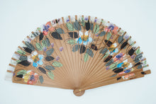 Lade das Bild in den Galerie-Viewer, Spanische Handgefertigte Fächer Handfächer günstig kaufen Shop Modern blau Blumen
