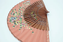 Lade das Bild in den Galerie-Viewer, Spanische Handgefertigte Fächer Handfächer günstig kaufen Shop Klassisch orange Blumen