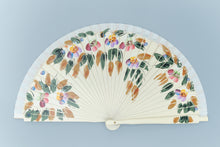 Lade das Bild in den Galerie-Viewer, Spanische Handgefertigte Fächer Handfächer günstig kaufen Shop Modern blau Blumen