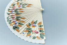 Lade das Bild in den Galerie-Viewer, Spanische Handgefertigte Fächer Handfächer günstig kaufen Shop Modern blau Blumen