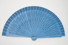 Lade das Bild in den Galerie-Viewer, Spanische Handgefertigte Fächer Handfächer günstig kaufen Shop Modern blau