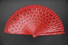Lade das Bild in den Galerie-Viewer, Spanische Handgefertigte Fächer Handfächer günstig kaufen Shop Flamenco rot