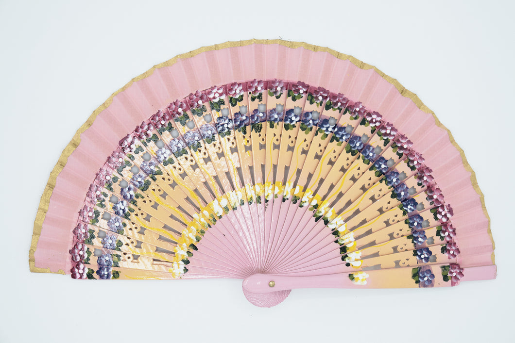 Spanische Handgefertigte Fächer Handfächer günstig kaufen Shop Klassisch rosa
