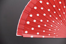 Lade das Bild in den Galerie-Viewer, Spanische Handgefertigte Fächer Handfächer günstig kaufen Shop Flamenco rot
